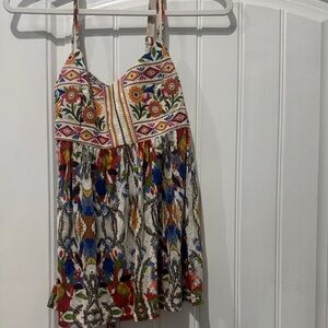 Anthropologie Multicolor Floral Tank Top